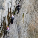 Steinwand Klettersteig