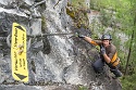 Steinwand Klettersteig