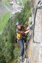 Steinwand Klettersteig